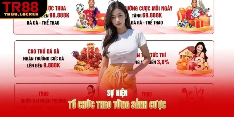 Sự kiện tổ chức theo từng sảnh cược